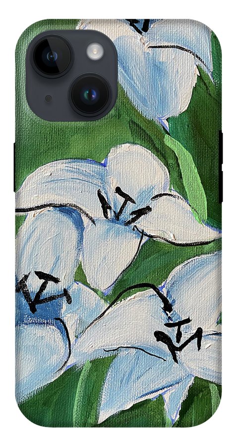 Lilies In Blue - Phone Case