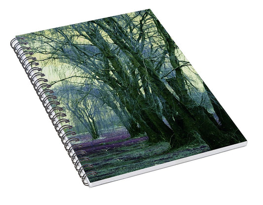 Line of Weeping Willow Trees - Spiral Notebook