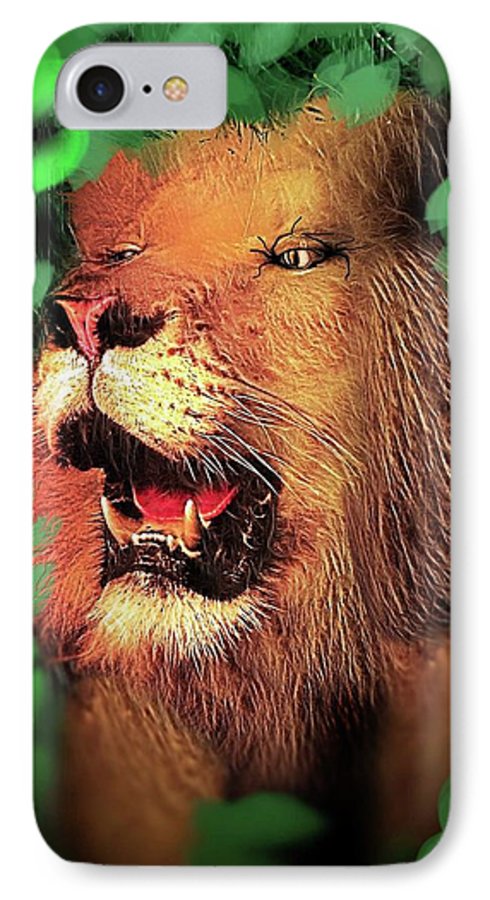 Lion In The Woods - Phone Case