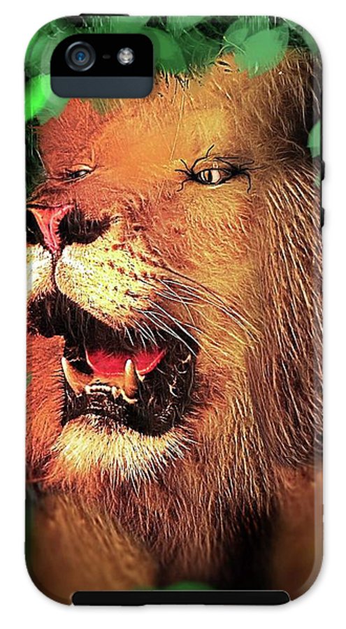 Lion In The Woods - Phone Case