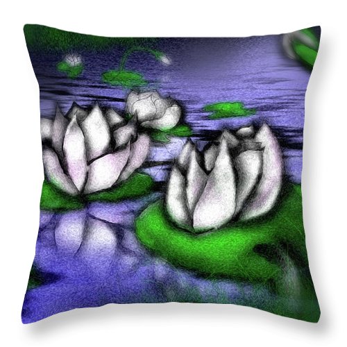 Little Lotus Pond - Throw Pillow