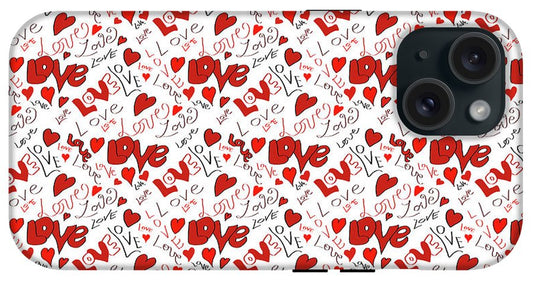 Love and Hearts - Phone Case