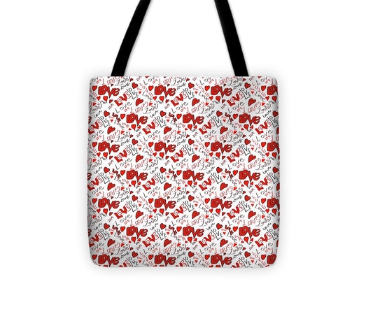 Love and Hearts - Tote Bag