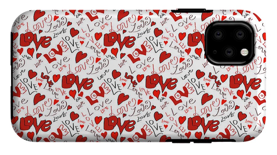 Love and Hearts - Phone Case