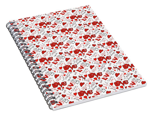 Love and Hearts - Spiral Notebook