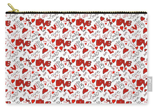Love and Hearts - Zip Pouch