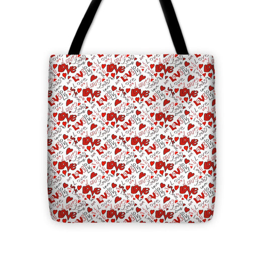 Love and Hearts - Tote Bag