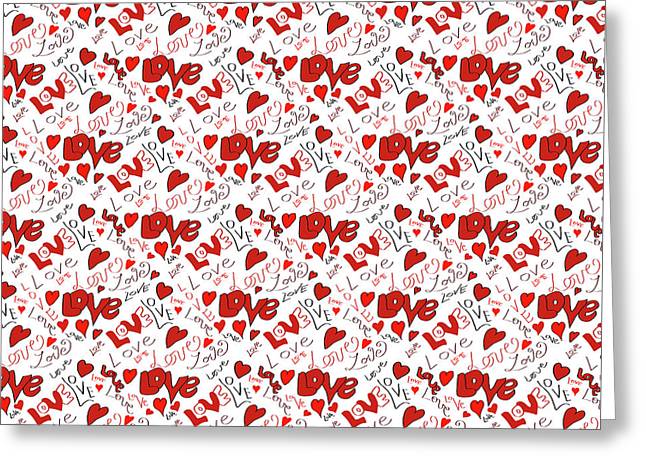 Love and Hearts - Greeting Card