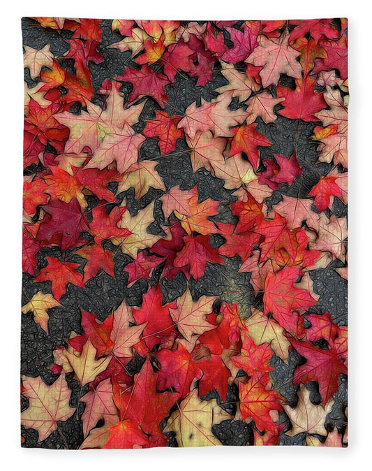Maple Leaves In October 2 - Blanket