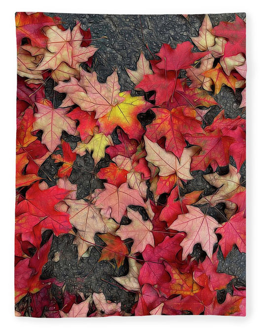 Maple Leaves In October 3 - Blanket