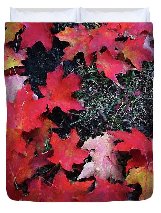Maple Leaves In October 5 - Duvet Cover