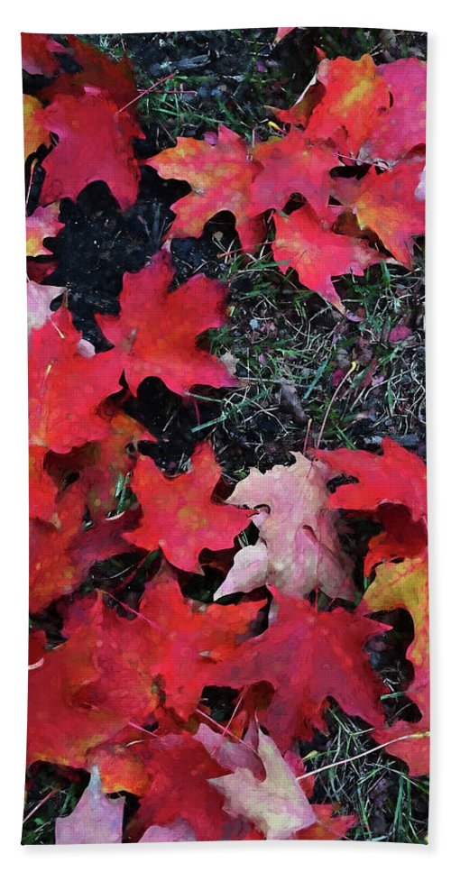 Maple Leaves In October 5 - Bath Towel