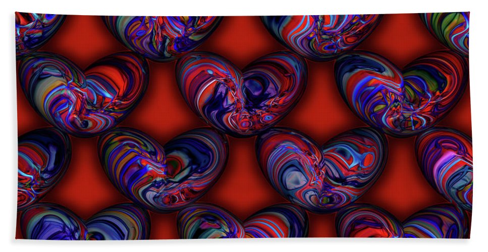 Marbled Valentine - Bath Towel