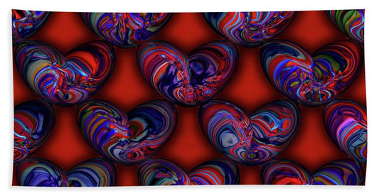 Marbled Valentine - Beach Towel