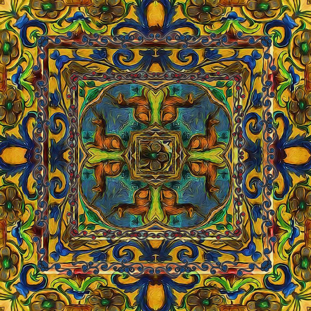 Medieval Unicorn Pattern Digital Image Download