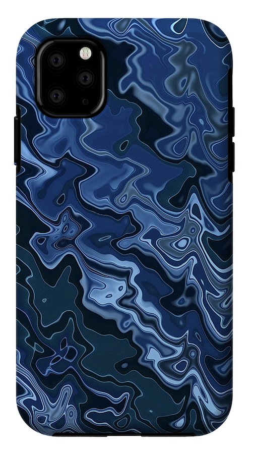 Melted Blue Chrome - Phone Case