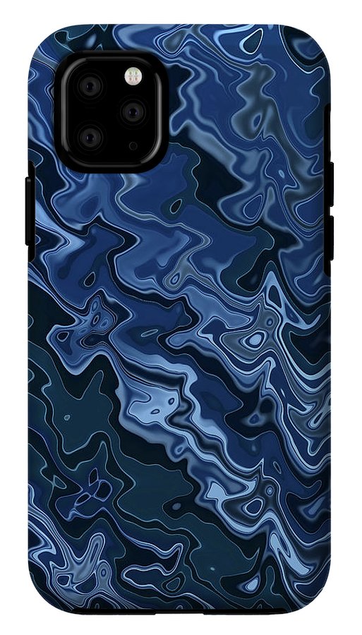 Melted Blue Chrome - Phone Case