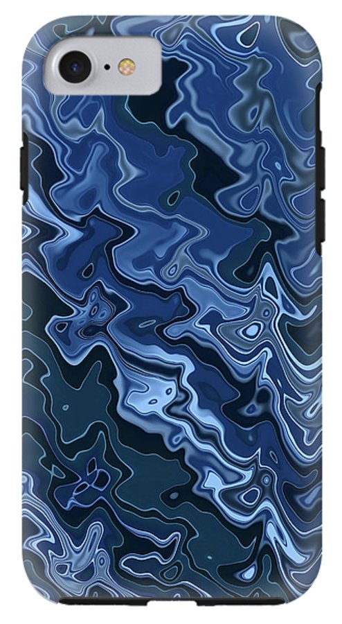 Melted Blue Chrome - Phone Case
