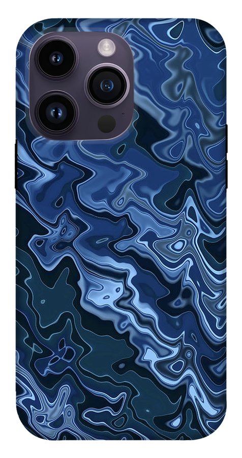 Melted Blue Chrome - Phone Case