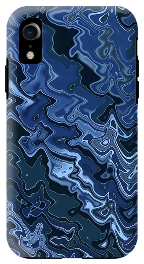 Melted Blue Chrome - Phone Case