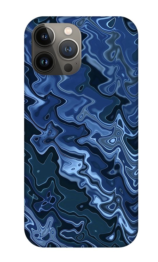 Melted Blue Chrome - Phone Case