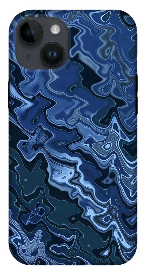 Melted Blue Chrome - Phone Case