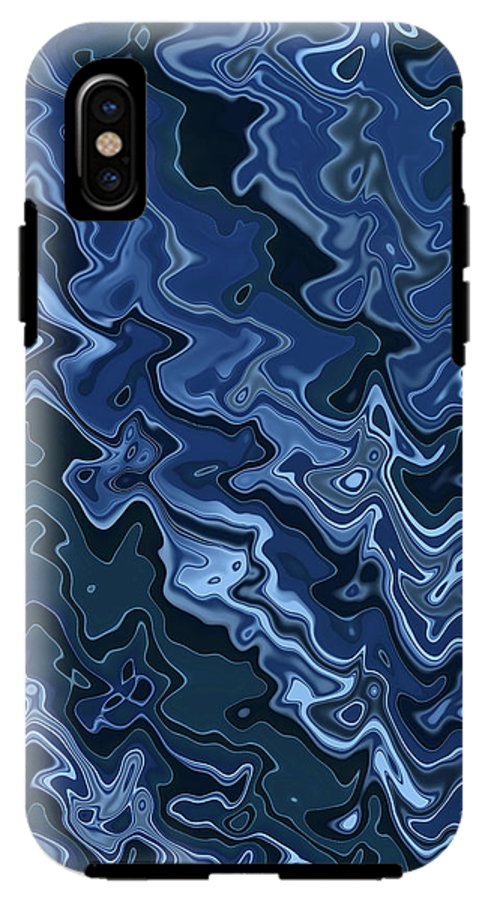Melted Blue Chrome - Phone Case