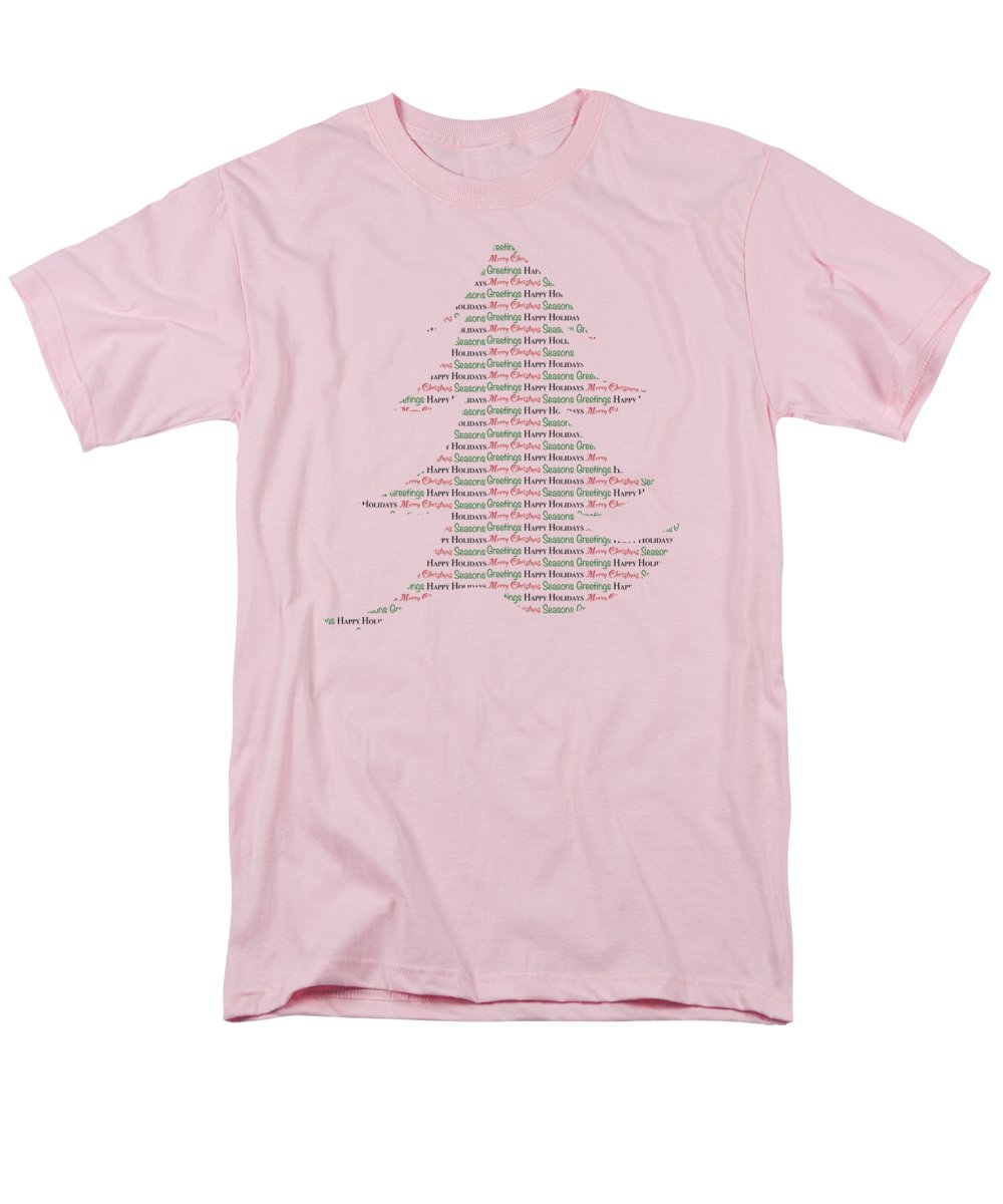 Merry Christmas Tree Text Art - Men's T-Shirt (Regular Fit)