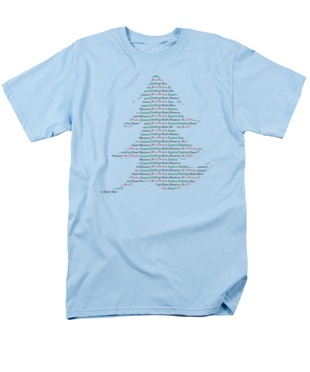 Merry Christmas Tree Text Art - Men's T-Shirt (Regular Fit)