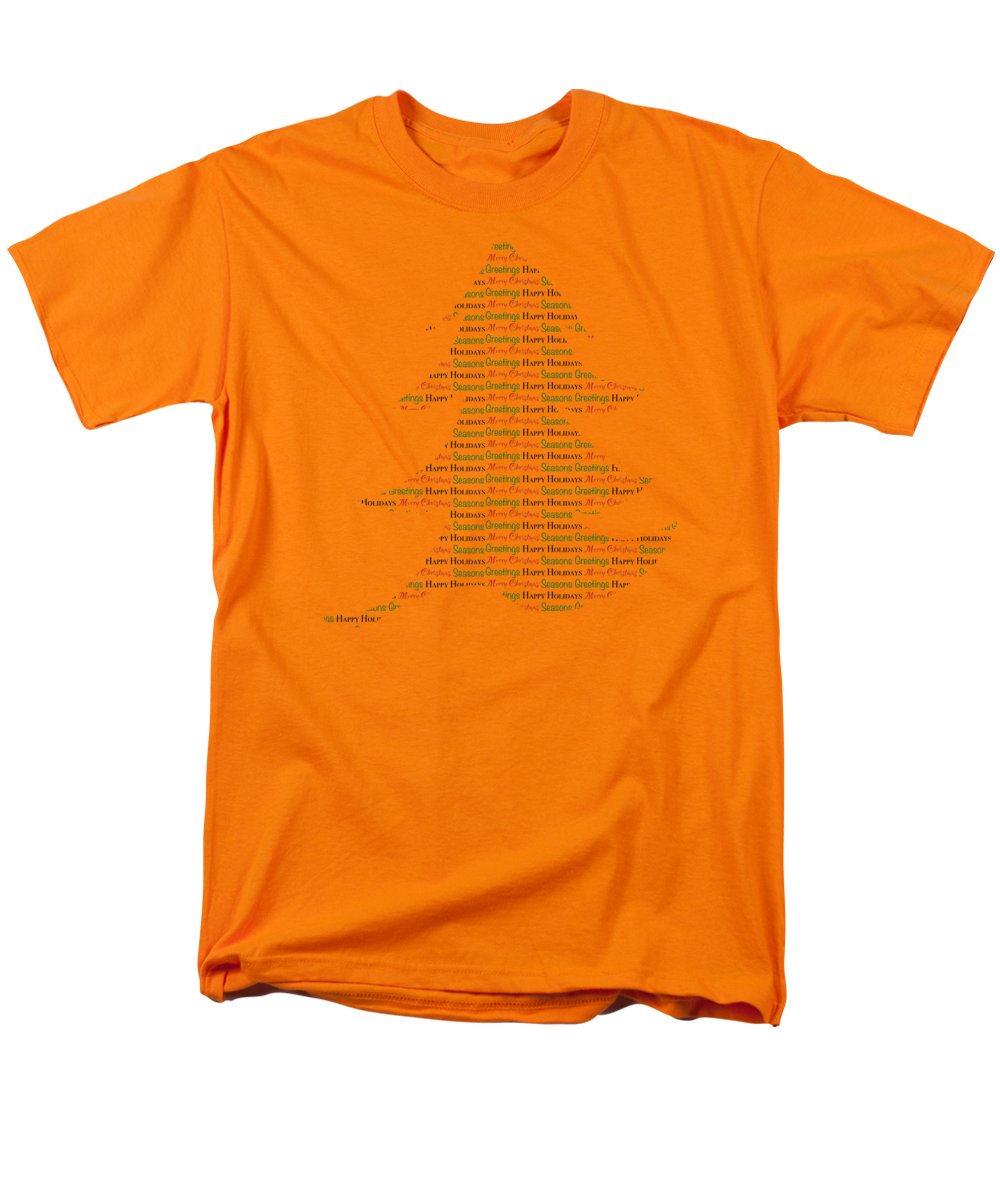 Merry Christmas Tree Text Art - Men's T-Shirt (Regular Fit)