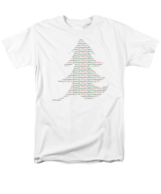 Merry Christmas Tree Text Art - Men's T-Shirt  (Regular Fit)