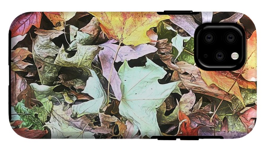 Mid October Fall Leaf Pile - Phone Case