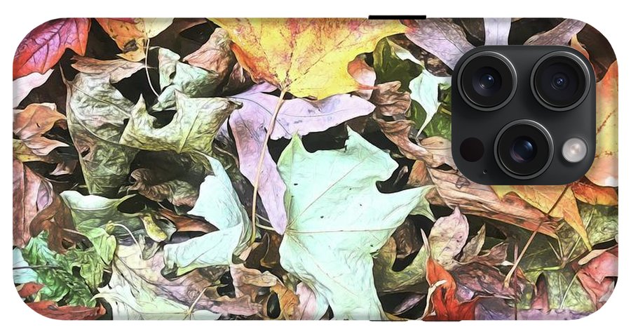 Mid October Fall Leaf Pile - Phone Case
