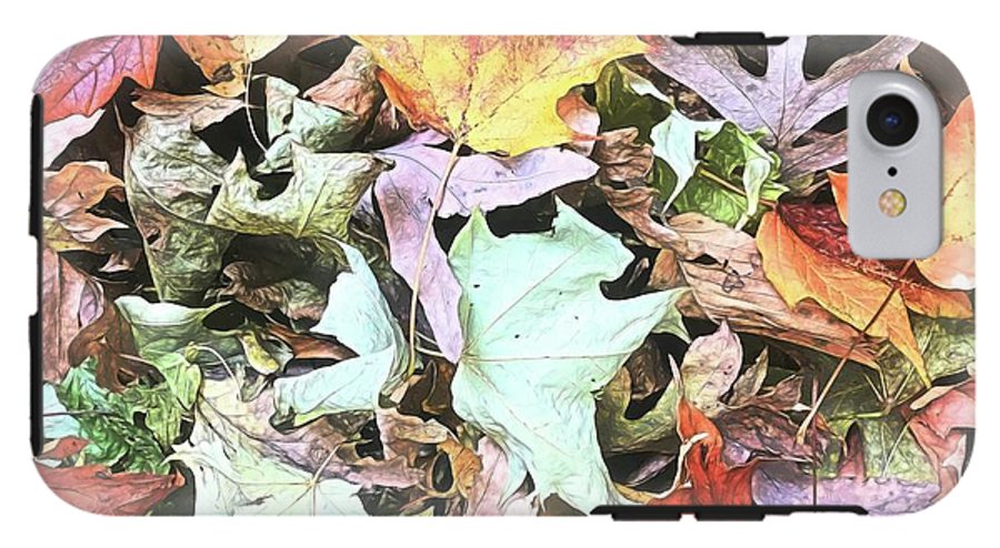 Mid October Fall Leaf Pile - Phone Case