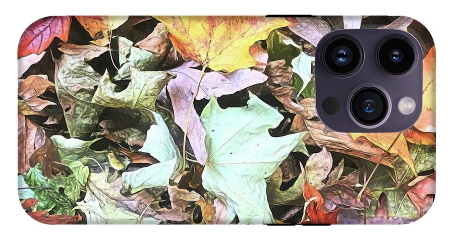Mid October Fall Leaf Pile - Phone Case