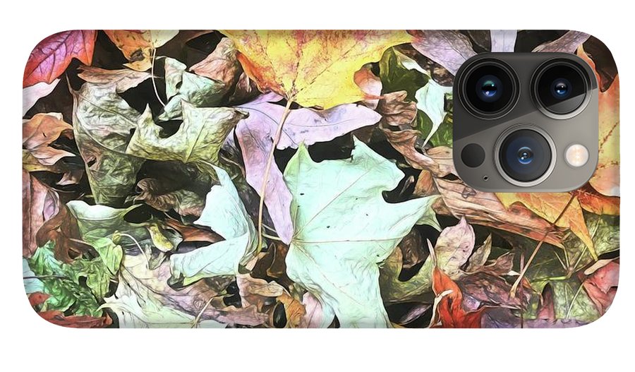 Mid October Fall Leaf Pile - Phone Case