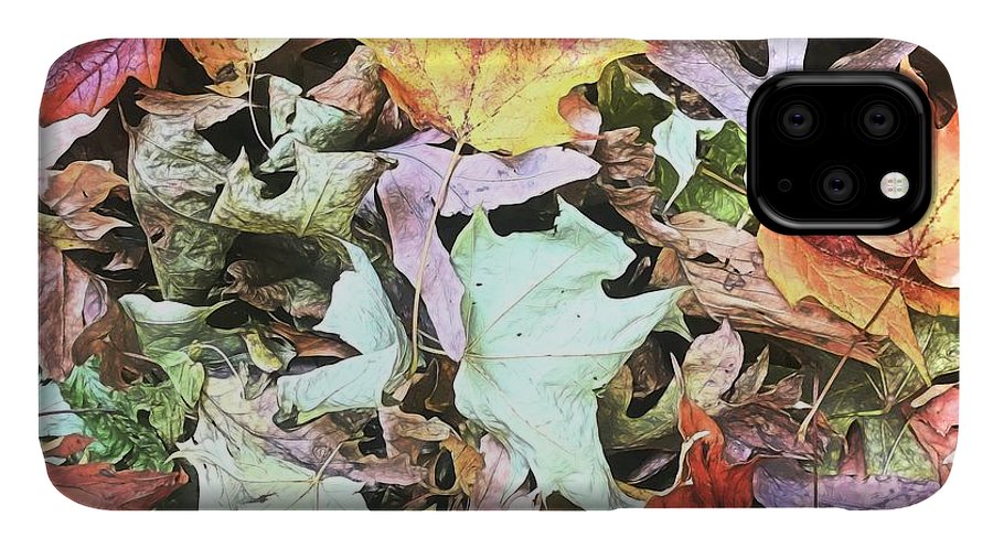 Mid October Fall Leaf Pile - Phone Case