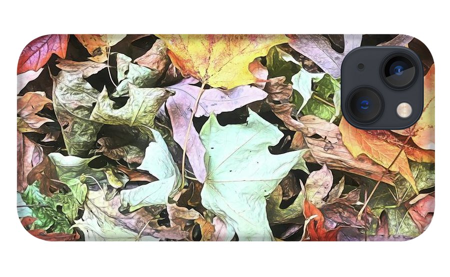 Mid October Fall Leaf Pile - Phone Case