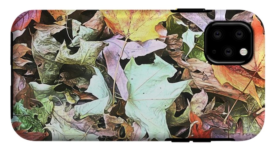Mid October Fall Leaf Pile - Phone Case