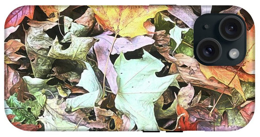 Mid October Fall Leaf Pile - Phone Case