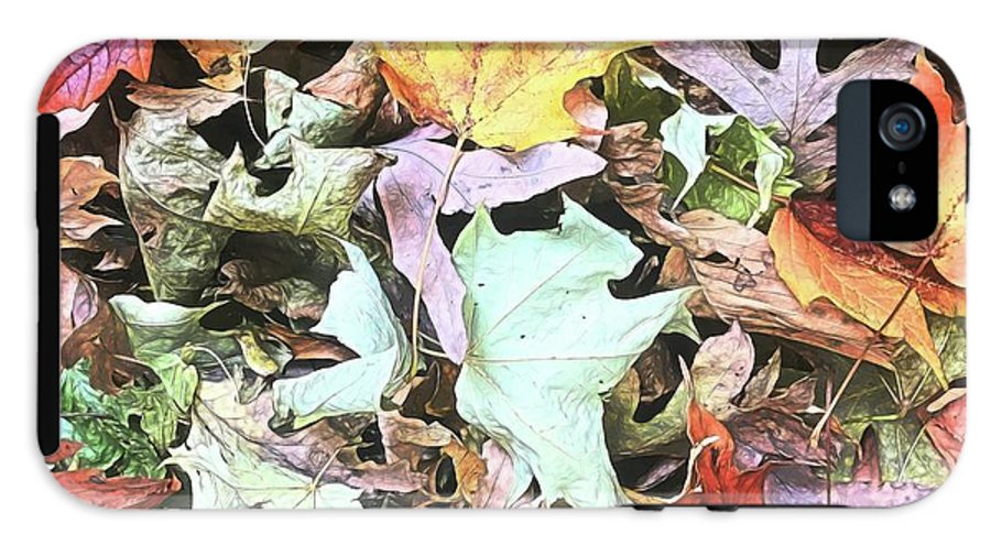 Mid October Fall Leaf Pile - Phone Case