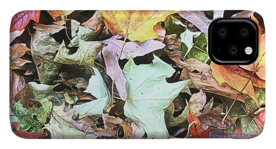 Mid October Fall Leaf Pile - Phone Case