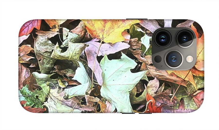 Mid October Fall Leaf Pile - Phone Case