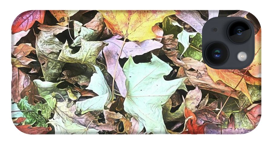 Mid October Fall Leaf Pile - Phone Case