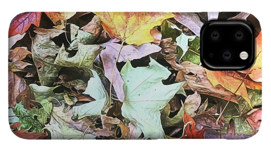 Mid October Fall Leaf Pile - Phone Case