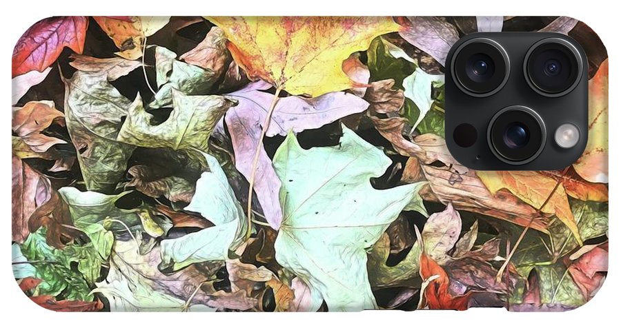 Mid October Fall Leaf Pile - Phone Case