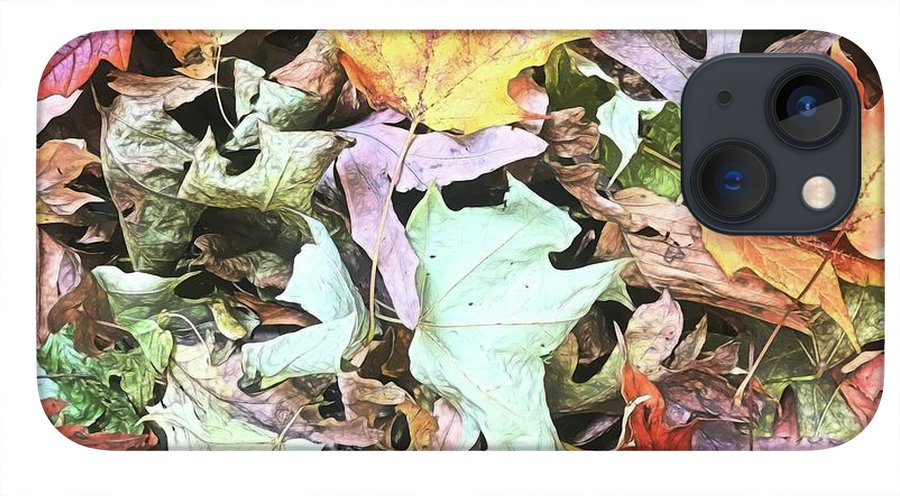Mid October Fall Leaf Pile - Phone Case