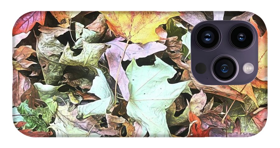 Mid October Fall Leaf Pile - Phone Case