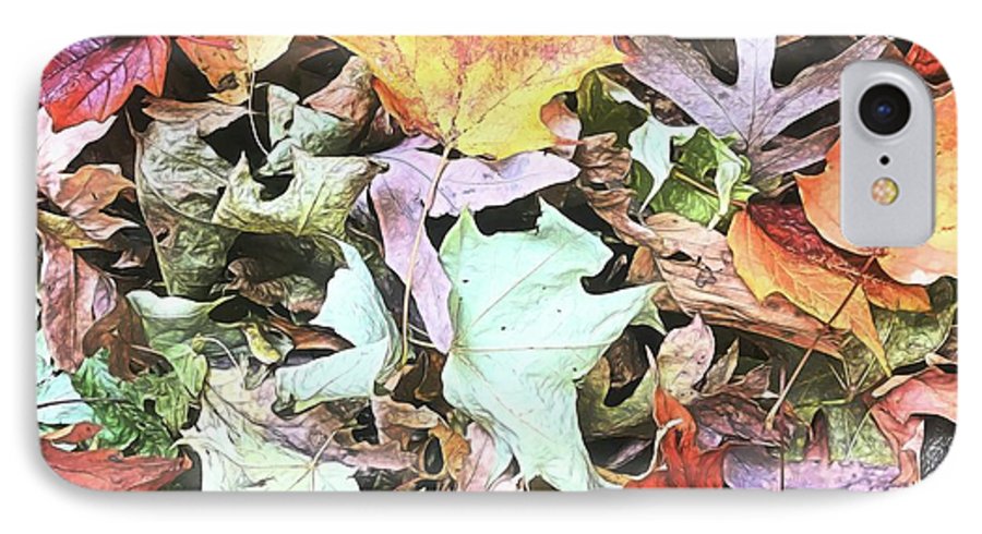 Mid October Fall Leaf Pile - Phone Case