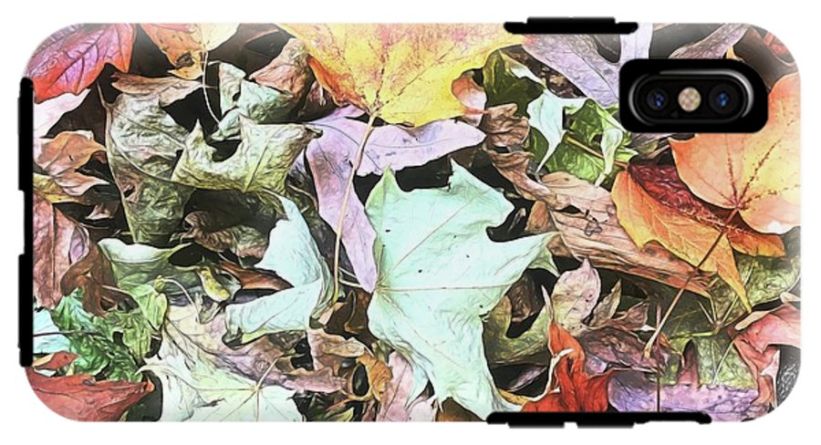 Mid October Fall Leaf Pile - Phone Case